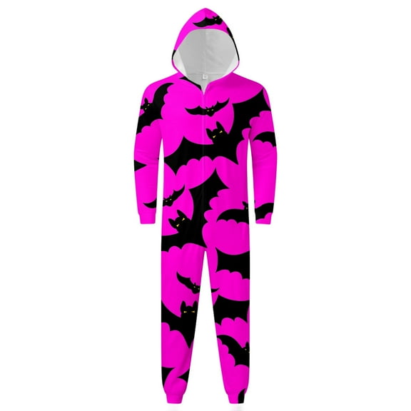 oqasdz Halloween Family Matching Outfits Hooded Jumpsuits Loungewear for Dad Stylish Homewear Casual Daily Wear Cozy Comfort Pajamas