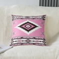 thumbnail image 2 of Southwestern Geometric Reversible Throw Pillow Covers 16 x 16-Inch Boho Pink Pillow Covers Home Decor for Indian Tribal Geometry Square Cushion Covers Set of 2 Retro Exotic Boho, 2 of 6