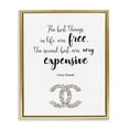 thumbnail image 5 of Stupell Industries Second Best Things In Life Quote Fashion Brand Glam Text Metallic Gold Framed Floating Canvas Wall Art, 16x20, by Ziwei Li, 5 of 5