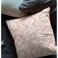 thumbnail image 3 of 18" Love and Liberty Broadcloth Blown and Closed Pillow in Pink White Fabric, 3 of 5