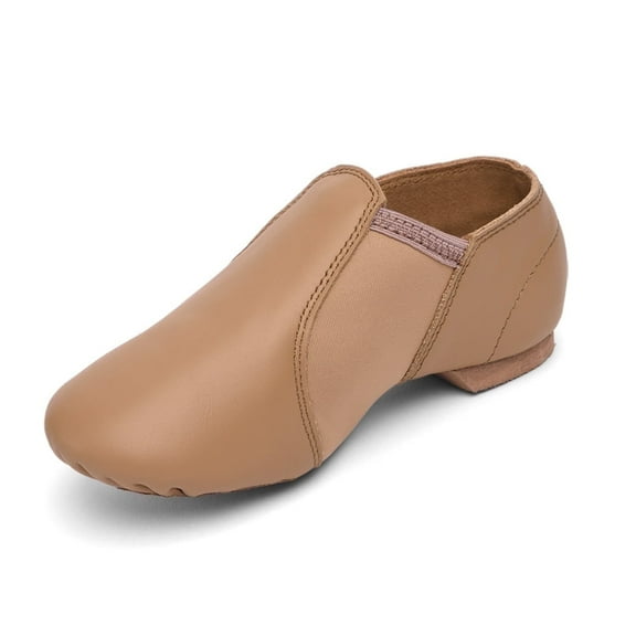 Stelle Leather Jazz Dance Shoes Upper Slip on for Girls&Boys Toddler/Little Kid/Big Kid,Tan