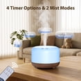 thumbnail image 3 of Fimilo 500ml Essential Oil Diffuser with 6*10ml Essential Oils Set, Black Woodgrain Aroma Air Humidifier with Remote Control for Bedroom Home Office, Waterless Auto Shut-Off, 3 of 11