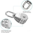 thumbnail image 3 of Wire Rope Hanging Towing Wheel With Spring Snap Hook, Solid Structure Rust-Proof Wear-Resistant Smooth Turning Wheel, Suitable For Travel Bags Backpacks Keychains, 3 of 8