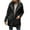 Black, variant on Women's Fuzzy Fleece Teddy Coat Warm Oversized Long Sleeve Button Up Plush Jacket with Pockets Casual Coat Solid Color Fall Winter Fashion Outerwear