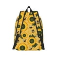 thumbnail image 3 of Daiia Bees and Sunflowers Vintage Canvas Backpack for Men and Women ,Hiking Backpack,Travel Laptop Bag for School,Large Capacity Backpack, 3 of 8