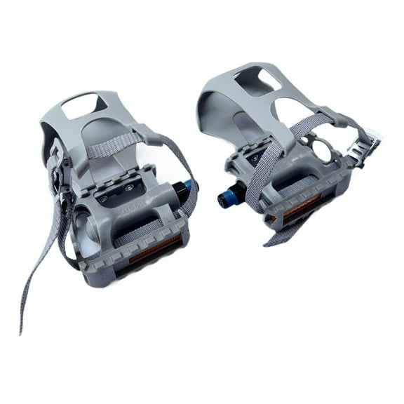 Vsenkes 2 Pieces Exercise Bike Pedals 9/16 Nch Thread Multifunctional AntiSlip Versatile Accessories Pedals for Indoor Riding