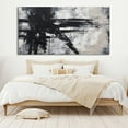 thumbnail image 2 of Large Abstract Black White Wall Art Canvas Black And White Oil Painting Modern Handmade Oil Painting Large Black And White Wall Art Decor,Unstretched,Frameless,(114*228cm)45*90lnches, 2 of 5