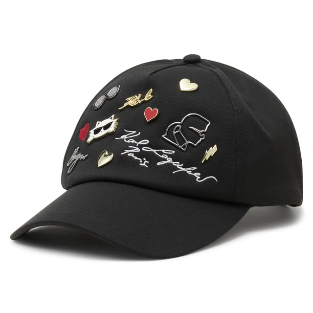 Gorra de béisbol Karl Lagerfeld Paris Charms para mujer, color negro