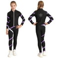 thumbnail image 2 of renvena Kids Ice Skating Jacket with Figure Skating Leggings Girls Zipper Outwear and Dance Pants Set Size 6-16 A Light Purple 8, 2 of 7