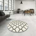 thumbnail image 4 of Ahgly Company Machine Washable Indoor Round Contemporary Gold Area Rugs, 8' Round, 4 of 7