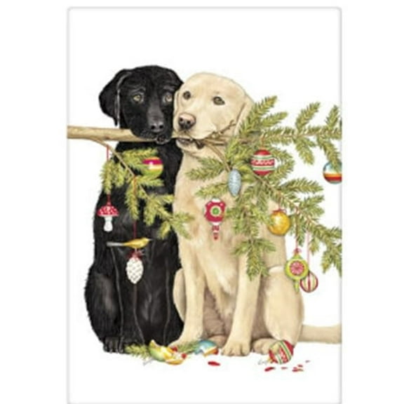 Mary Lake-Thompson BT872 Ornament Branch Labs Flour Sack Towel 30 Inches