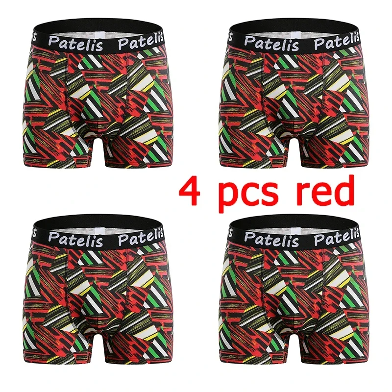 Men s Boxers Plus Size 7XL for 90 200kg Big Size Shorts Comfortable Underwear Full Cotton Fabric High Quality Mens Panties 4pcs Red 6XL 185 200kg