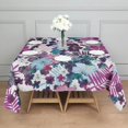thumbnail image 3 of Pioneer Flower Floral Print Pattern Square Tablecloth,Waterproof Square Table Cover,Wipeable Spillproof Washable Table Cover for Home Kitchen Party Decor 42"X42"(107x107cm), 3 of 6