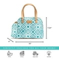 thumbnail image 5 of Fit + Fresh Laketown Lunch Bag for Women, Large Insulated Lunch Tote, Reusable Bag for Work, Aqua, 5 of 8