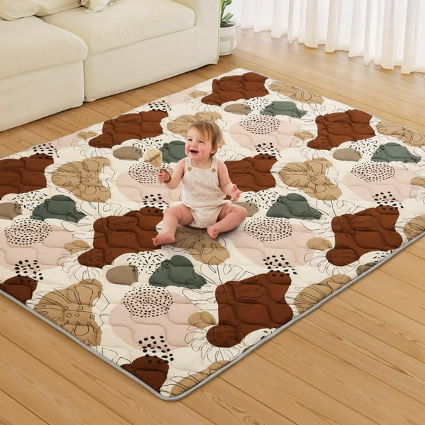 Alfombrilla de juego para bebés Blissful Diary, extra gruesa y grande, 180 x 150 cm