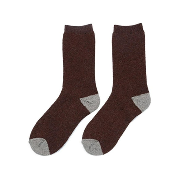 hcuribad Socks for Women, Women's Winter Thick Warm Outdoor Travel Ski Snow Wool Circle Working High Socks, Fuzzy Socks, Wool Socks Coffee One Size
