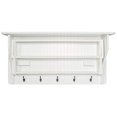 thumbnail image 2 of Redmon 5226 Contemporary Country Expandable Wall Shelf & Five Hook Hanger, White, 2 of 3