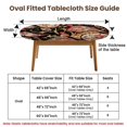 ARTSLION Elastic Tablecloth For Oval Tables, Waterproof Tablecover For ...