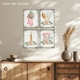 thumbnail image 2 of Aingg 4Pcs Vintage Rustic Flower Kitchen Wall Art Posters, Pink Floral Prints with Spoon Mixer Gloves Artwork, Farmhouse Holiday Restaurant Decor for Kitchen Dining Room Unframed, 2 of 6