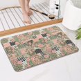 thumbnail image 4 of Pioneer Flower Floral Print Pattern Bathroom Rugs Mat, Non Slip Microfiber Bathroom Rug with Rubber Backing, Soft Mats for Bathroom Floor Tub Shower, 17"x27", 4 of 5