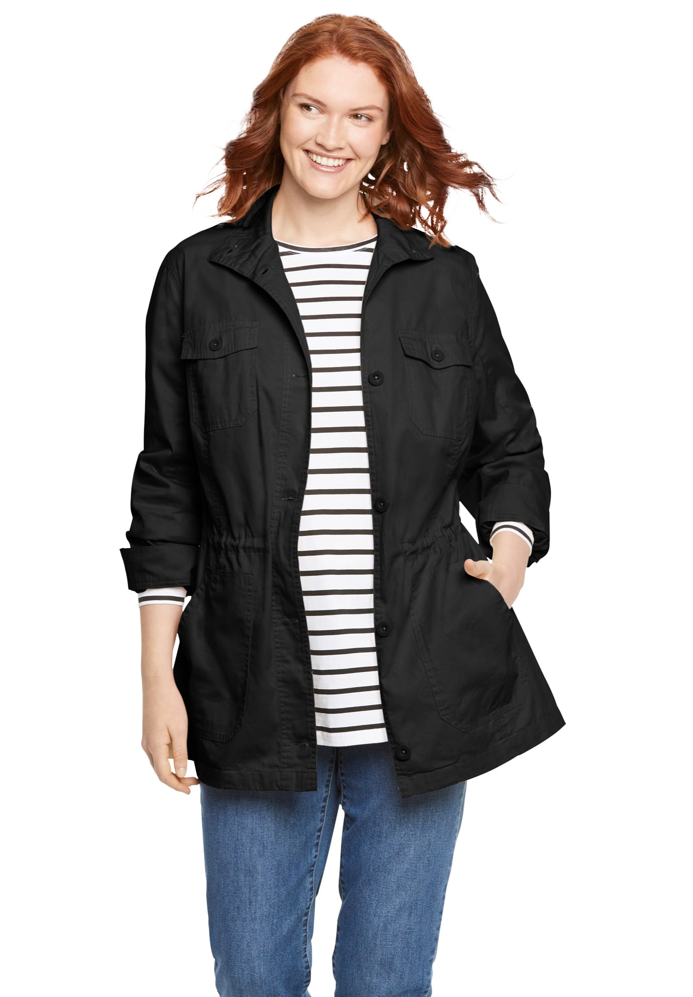 ladies black utility jacket