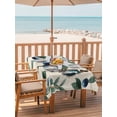 thumbnail image 2 of Outdoor Tablecloth with Umbrella Hole for Patio/Picnic/Party/Camping, Blueberry Spring Leaves Waterproof Table Cloth Rectangle Table Cover Washable, Beige Botanical Branches (54"x 80"), 2 of 8