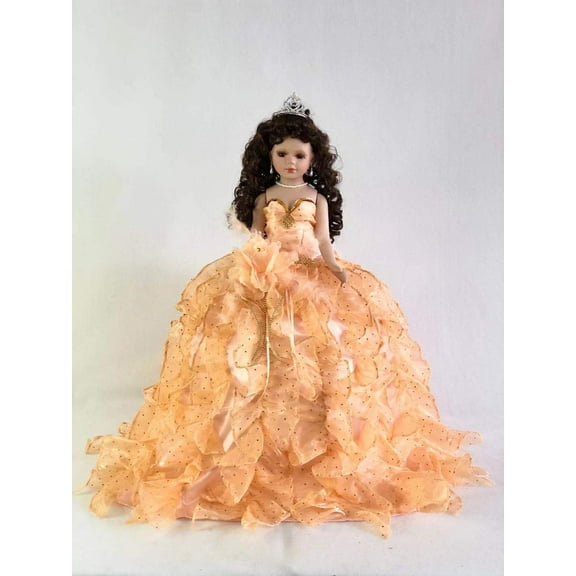 Jmisa 24" Umbrella Porcelain Dolls Quince Anos Blush