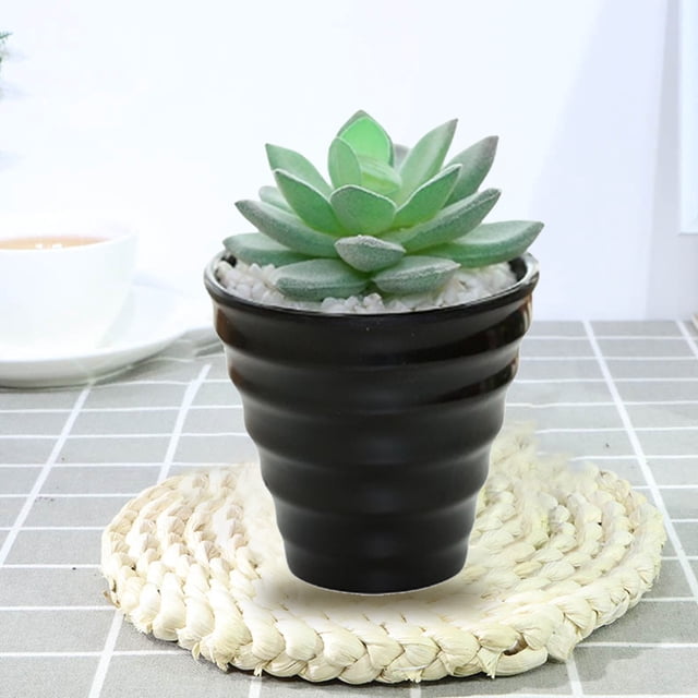 mmirethe Artificial Bonsai with Pots Outdoor Landscape Decorative Simulation Succulent PVC Mini Plants Wedding Garden Arrangement Type2