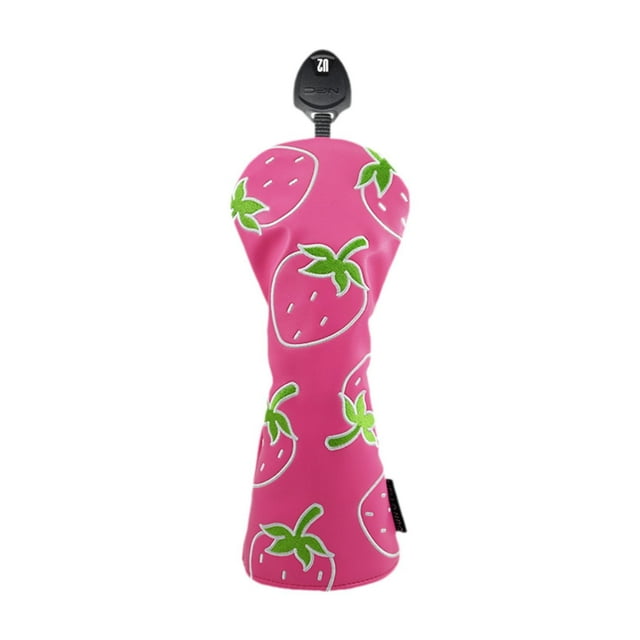 Funda protectora de madera con estampado de fresas para palos de golf, regalo para golfistas y transporte. Utah