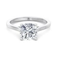 thumbnail image 2 of Naples - Moissanite Cushion Cut Lab Diamond Solitaire Engagement Ring, 2 of 5