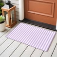 thumbnail image 5 of Simple White Striped Washable Small Entryway Area Rugs 2'x3', Purple Stripes Modern Style Low Pile Throw Rug Non-Slip Sturdy Edge Binding Carpet for Front Door Floor Room Entry, 5 of 9