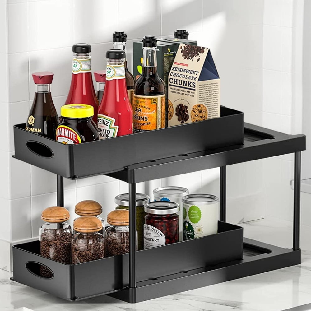 Under Sink Organizer 2tier Sliding Basket Double Layer Slide