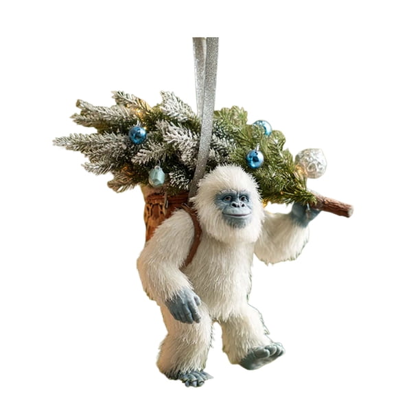 1/5 piezas de decoración acrílica Sasquatch para colgar en casa, oficina o árbol de Navidad. Adorno plano en 2D de hombre salvaje. Colección Wildlife Wonders Lovers.