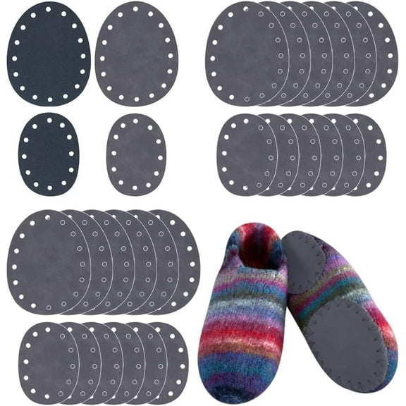 24Pcs 2 Sizes Non Slip Pads for Shoes Gray Suede Shoe Sole Protector Anti-Slip Shoe's Grips Protector Replacement Pad Forefoot Insole Pad for Dancing Shoes High Heeled Shoe
