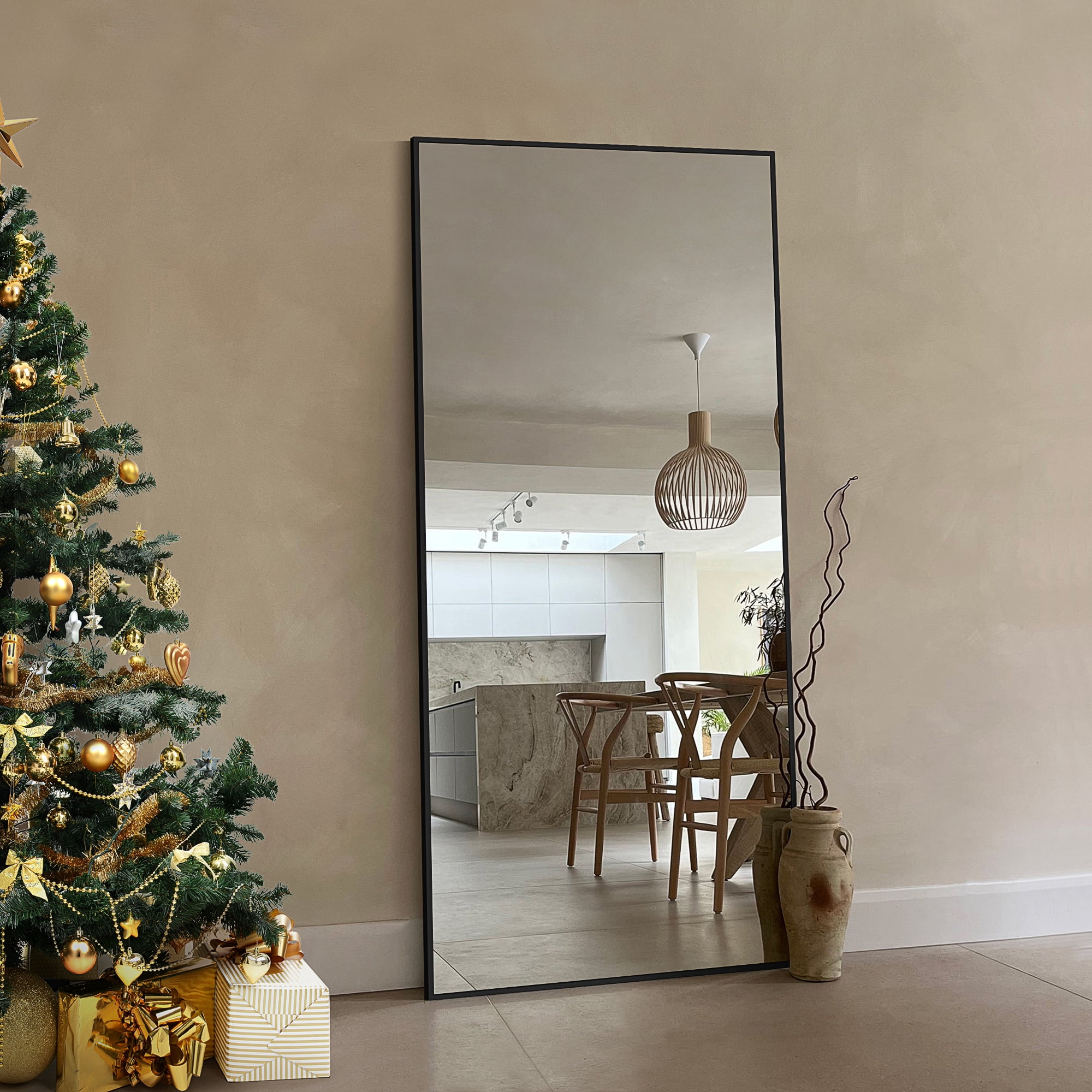 EDX Full Length Mirror 64"x21" Full Body Mirror Rectangle Free Standing Wall Mounted Leaning Hanging(图4)