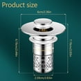 thumbnail image 3 of Cqxid Strainers Under $10 Drain Stopper Bathroom Up Drain Filter Drain Drain Plug Filter Drain Strainer With Anti Clogging Filter Basket Bullet Core Type Basin S, 3 of 9