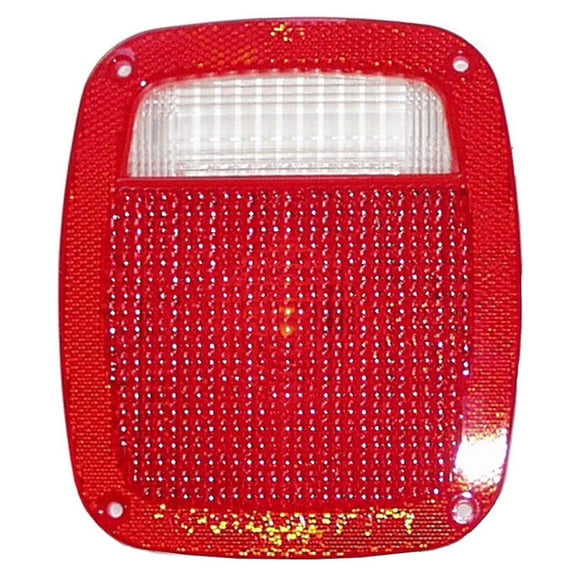Crown Automotive Tail Light Lens J8129642 Red Lens; Rectangular; Single