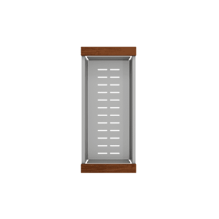 BOCCHI 2310 0008 Deep Stainless Steel Colander with Wooden Sapele Handles