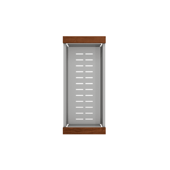 BOCCHI 2310 0008 Deep Stainless Steel Colander with Wooden Sapele Handles