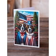 thumbnail image 2 of All American Saint Bernard Greeting Cards Pack of 8 7 in x 5 in, 2 of 3