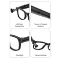thumbnail image 6 of BIMZUC AI Smart Glasses with Camera 1080P Anti Shake 5MP HD Video Recording Voice Helper Bluetooth Music Sunglasses for Travel Work, 6 of 9