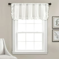 Lush Decor Linen Ruffle Valance Single White 18X58
