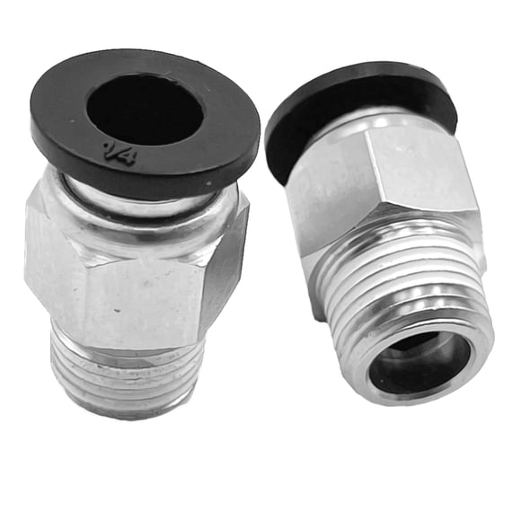 Utah Pneumatic Raccords Droits en Laiton 1/4 Npt à 1/4 Poussée pour Connecter, Raccords Parfaits pour Connecter des Connexions Efficaces et Fiables, 10 Raccords Pneumatiques
