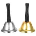 thumbnail image 1 of OUNONA 2 Pcs Handbell with Golden Iron for Attention Kids Musical Instruments School Use, 1 of 7