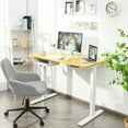 thumbnail image 3 of Gymax 48'' Electric Standing Desk Height Adjustable w/ Control Panel & USB Port Beige, 3 of 10