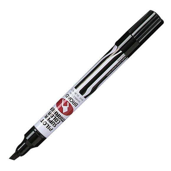 PILOT SCB-BK Permanent MarkerChisel tip Black (Pack of 2)