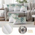 thumbnail image 6 of Green Eucalyptus Leaf Pillow Covers 2 Pack Spring Floral Plant Rustic Farmhouse Watercolor Pillowcase Waterproof Outdoor Throw Pillow Cover for Patio Garden Square Cushion 16”x16”, 6 of 9