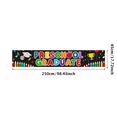 thumbnail image 3 of Colorful Preschool Graduation Banner with Grad Cap Pencil Balloon Music Note Elements Backdrop Decoration for Preschool Graduation Party Photography Props Celebration Decorations, 3 of 4