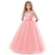 thumbnail image 3 of Vestido infantil de manga larga de 3 a 14 años Vestido infantil de flores de talla mediana y grande Vestido de princesa europea y americana, 3 of 5