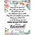 thumbnail image 4 of Happy Retirement Gifts for Women 2022 Retirement Blanket Retired Throw Floral Blankets for Boss Coworker Friend Farewell Gifts 50X60 in, 4 of 6